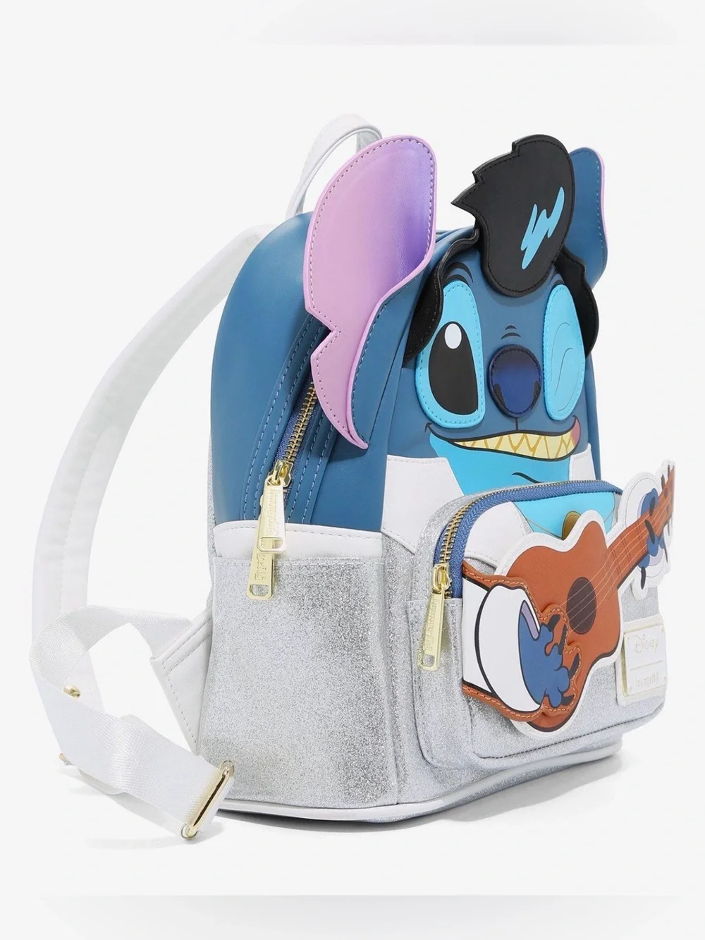 NWT Loungefly Disney Stitch winking Elvis cosplay mini backpack